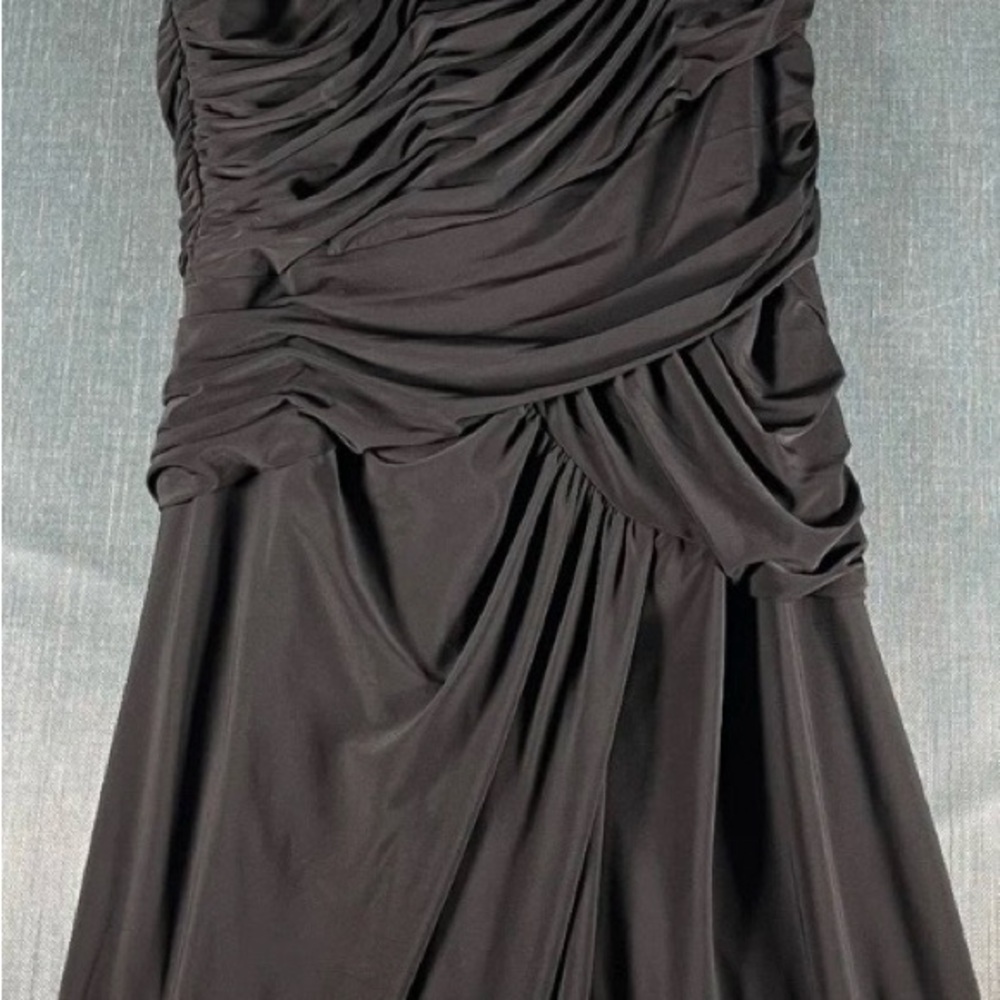 Adrianna Papell Strapless Black Gown
